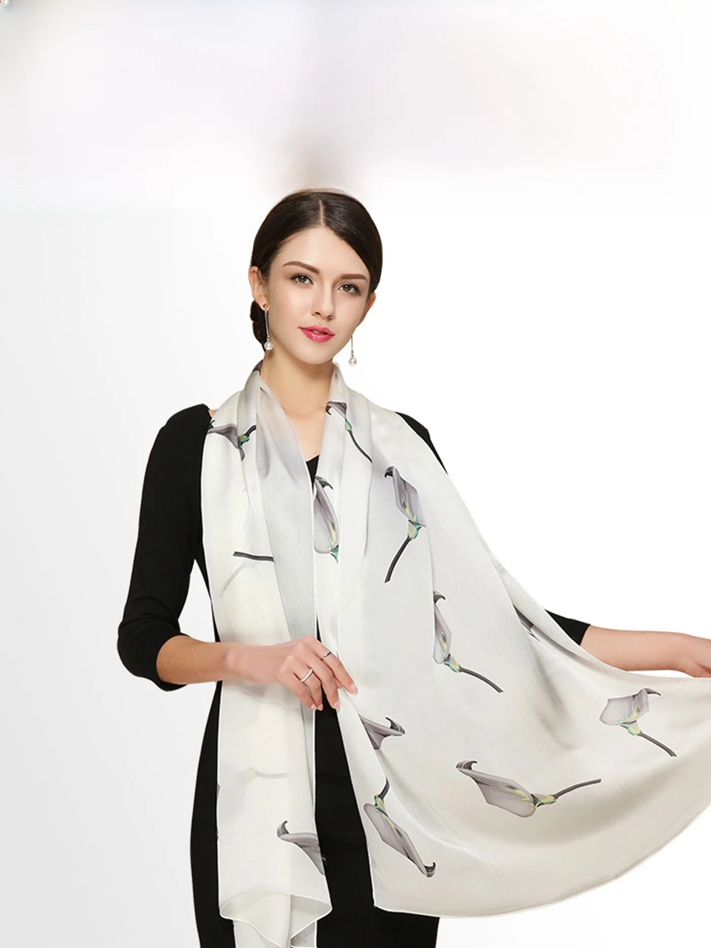 Echarpe-en-soie-imprime-fleur-de-lotus-pour-femme-foulard-en-mousseline-de-soie-legere-accessoire-de-mode-blanc-pour-voyage-automne-hiver-printemps