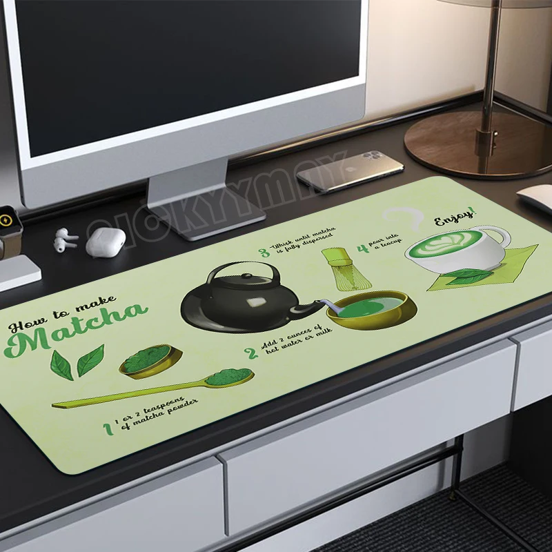 

Gaming Mousepad Matcha Large Mouse Mat Big Desk Pad Non-Slip Rubber Mouse Pad Big Keyboard Mats Mouse Pad Mousepads