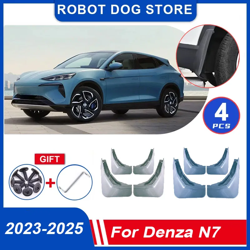 

4PCS Paint Mudguard For Denza N7 Body Kit 2023-2025 Accessories Front Mud Flaps Splash Guards Rear Fender Flares Car Accessories