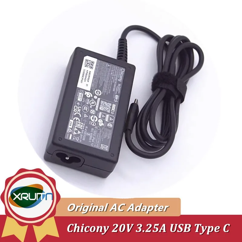 

New A20-065N3A Original 65W 20V 3.25A USB Type C Laptop AC Adapter Charger for MSI Summit E13 Flip Evo A12MT-010FR Power Supply