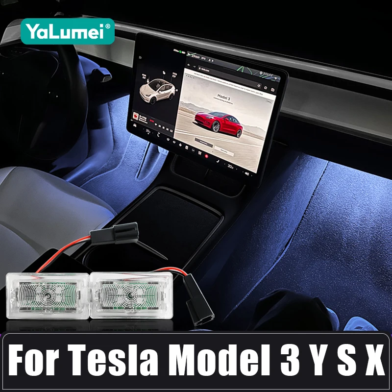 For Tesla Model 3 Y S X Car LED Multiple Colors Footwell Ambient Lamp Interior Decorative Atmosphere Light Auto Trim Accessories