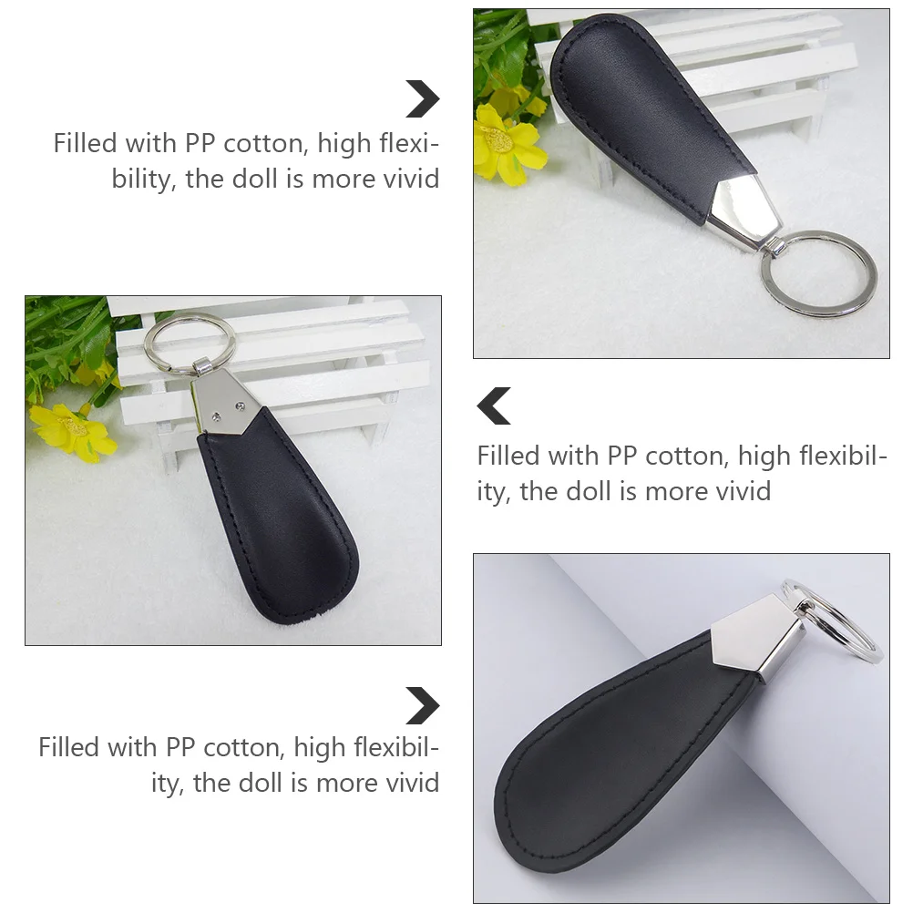 

2pcs Portable Shoe Horns Pu Shoehorns Keyring Travel Shoe Lifter For High Heels Small Shoes Accessories