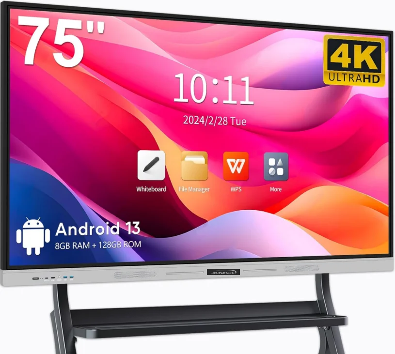 65/75/86/100 Inch 4K Display Interactive Whiteboard For Schools Smart Touch Screen Digital Teaching Board
