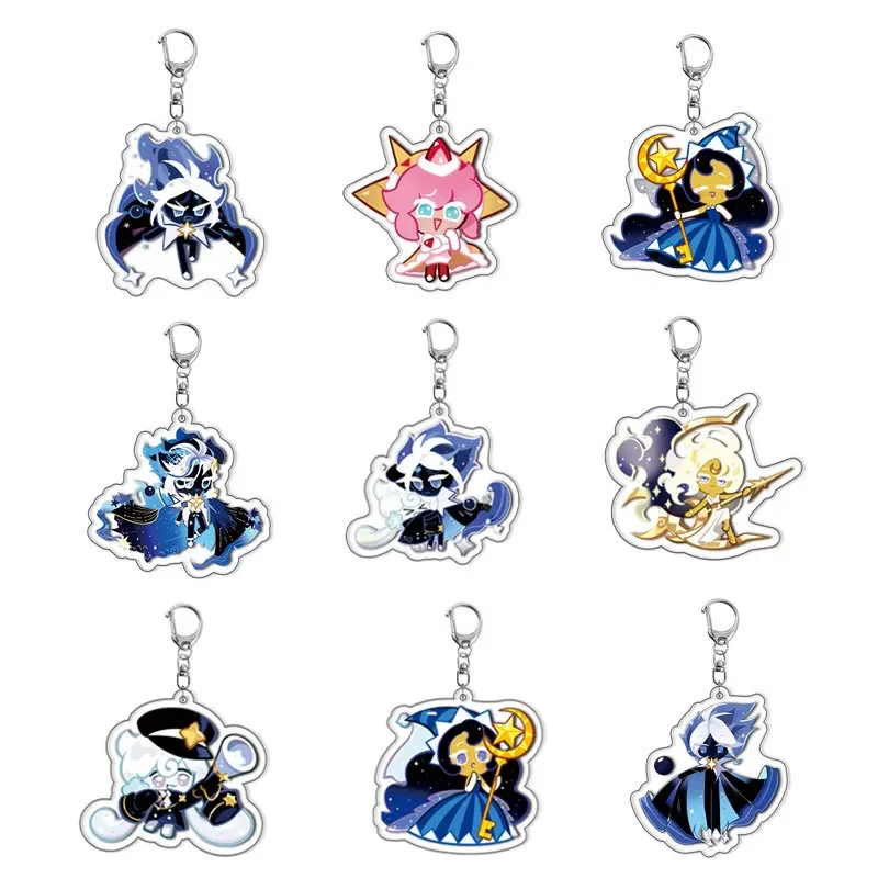 Moonlight Milky Way Frost Queen 5cm Acrylic Keychain Bag Charm Pendant Collectible Ornament Desktop Decor For Hobby Fans