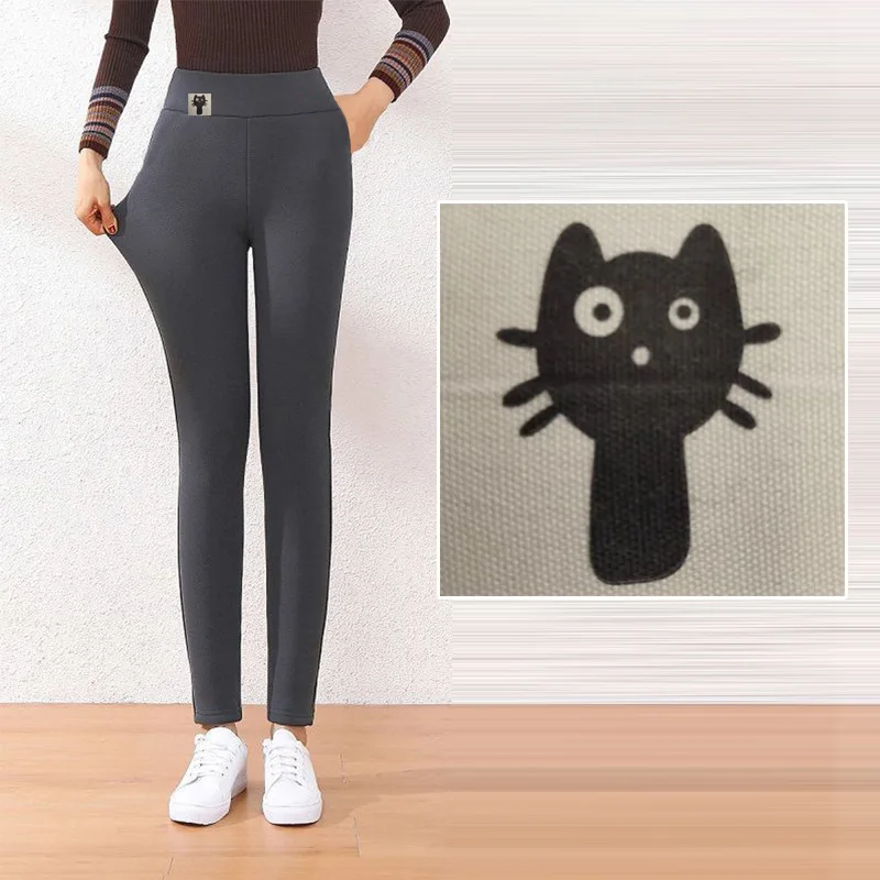 Damen-Thermo-Leggings mit hoher Taille, Sherpa-Fleece-Futter, Bauchkontrolle, Winter-Laufhose, schlankmachende, warme Kleidung für kaltes Wetter – Detail 7