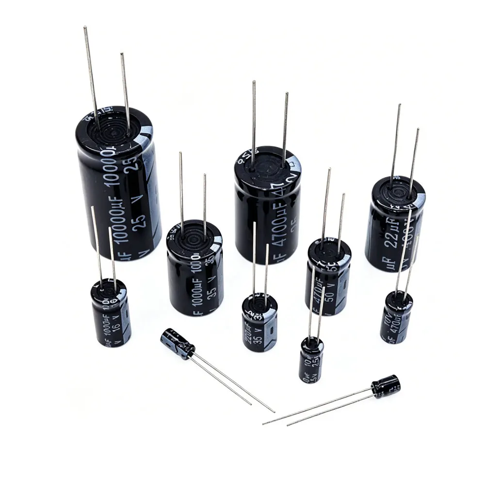 10V/16V/25/35/100V/400V 450/50V10UF/22/33/47/100/220/330/470/1000/2200/3300/10000UF  Direct insertion electrolytic capacitor