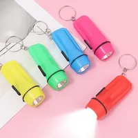 5/10Pcs Mini Keychain Light portable Plastic Flashlight Children Toy Lamp Button Battery Flashlight Kids Birthday Party Favors