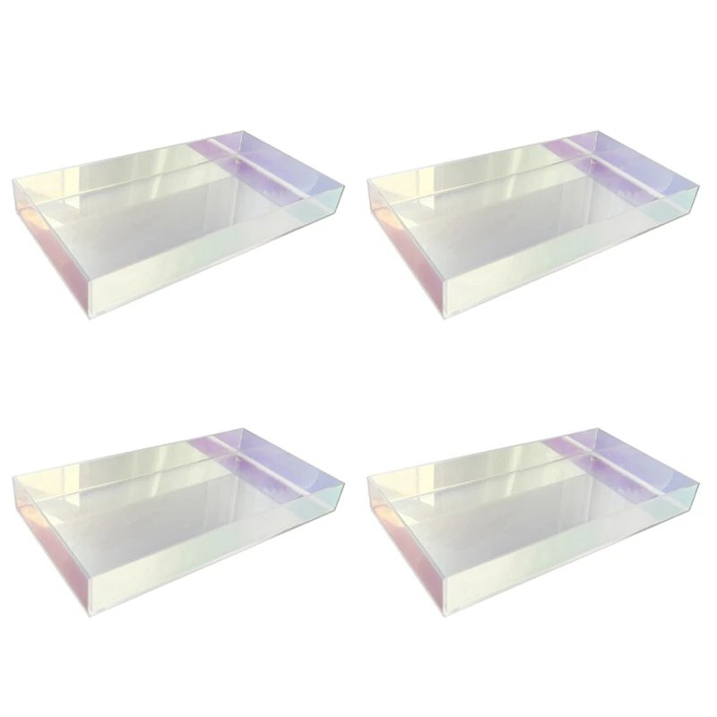 

LJL-4X Acrylic Transparent Water Cup Tray Teacup Jewelry Storage Tray Creative Simple Color Dessert Decorative Tray