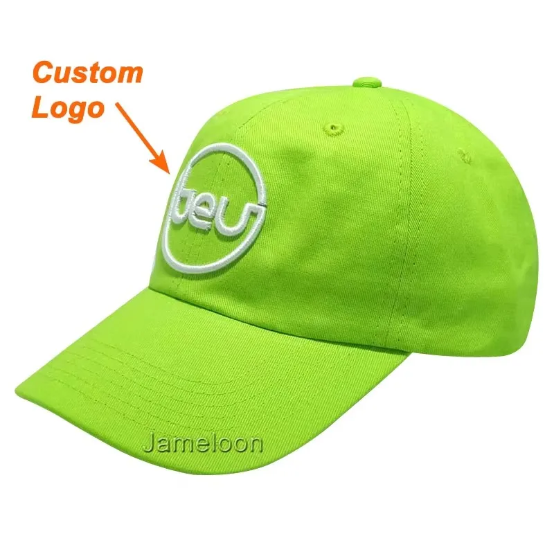 Green Custom Dead Hat Personal Name Number Embroidery Printed Text Adult Kids Adjustable Closure Soft Fabric Baseball Dad Cap