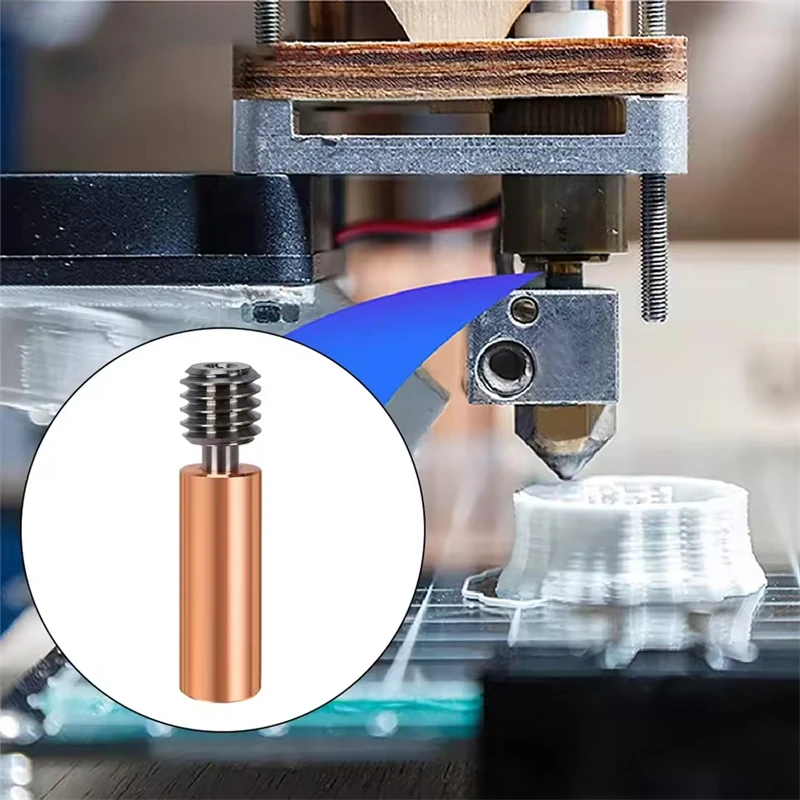 High Quality E3D V6 Throat V5 3D Printer Parts CR10 Bi-metal Heatbreak Copper Plated MK8 Throats For Anycubic V5 CR10S CR6 SE view 5