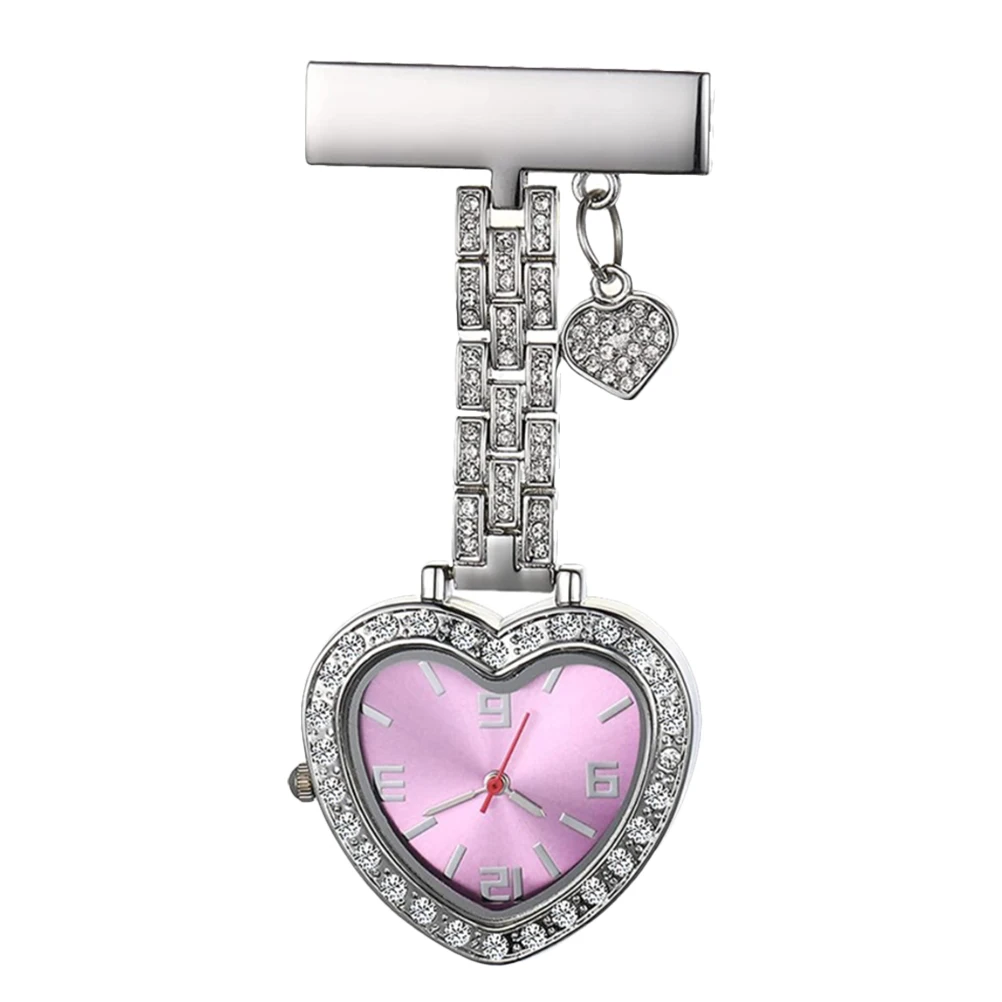 

Heart Shaped Nurse Watches Lightweight Portable Pocket Watch Gifts Unique Design Clip Accessories Fob Stylish Healthcare Workers