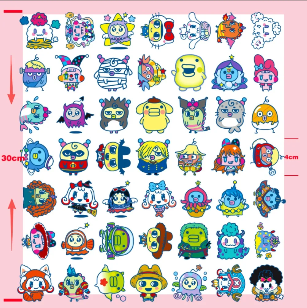 Tamagotchi Sticker Pixel Graph Style Cut Film Transfer Uvdtf Stickers Esktop Phone Shell Decoration Hand Account Diy Accessory