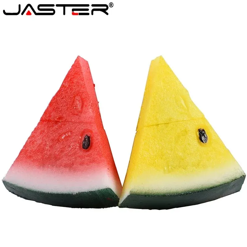 JASTER Watermelon USB Flash Drive 64GB Cute Fruit Memory Stick 32GB regali creativi per bambini Pen Drive 16GB Red Storage esterno