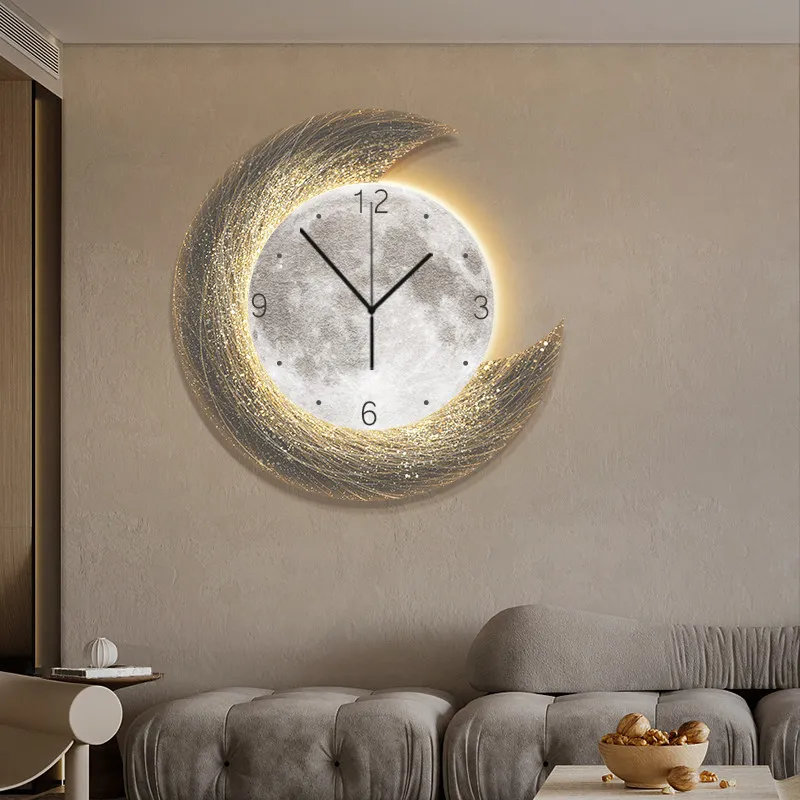 

Design Creative Wall Clocks Restaurant Bedrooms Modern Luxury Living Room Clock Wall Digital Horloge Murale Ornaments Home Decor