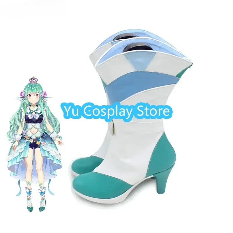 Finana Ryugu Cosplay Shoes Halloween Carnival Boots PU Leather Shoes Vtuber Cosplay Props Custom Made