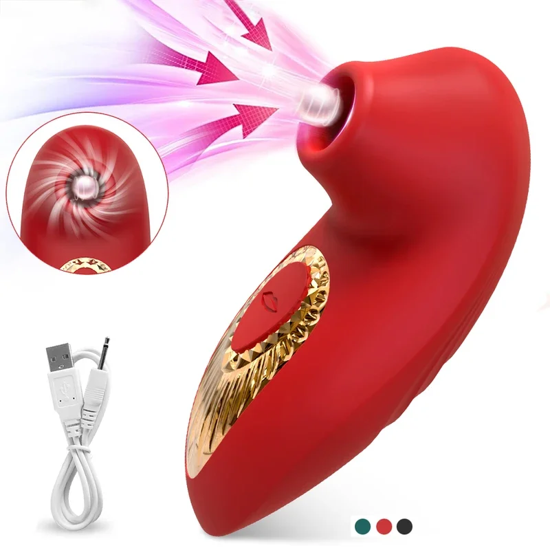 Powerful Cup Suction Vibrator Clitoral Stimulator Vacuum Massager Adult Female Sex Toy