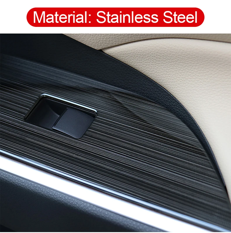 Für Toyota RAV4 XA50 2019 2020 2021 2022 2023 2024 2025 Hybrid Edelstahl Auto Fensterheber Schalter Knopf Abdeckung Aufkleber – Detail 7