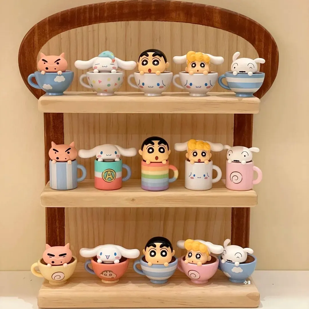 

Подлинный карандаш Шин-Чан, мини-чайные чашки, слепая коробка, настольные украшения, трендовые игрушки, детские подарки на день рождения.