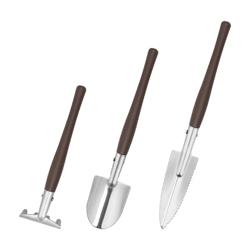 Stainless steel gardening shovel flower planting tools household garden rake sea catching artifact succulent potted plants