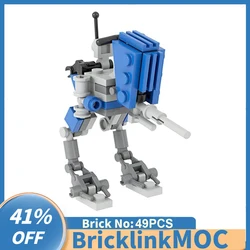 Décennie s de construction MOC ATRT pour enfants, idées créatives, robot marcheur, jouet, cadeau d'anniversaire, Noël, célèbre modèle de film star, bricolage, nouveau, 49 pièces