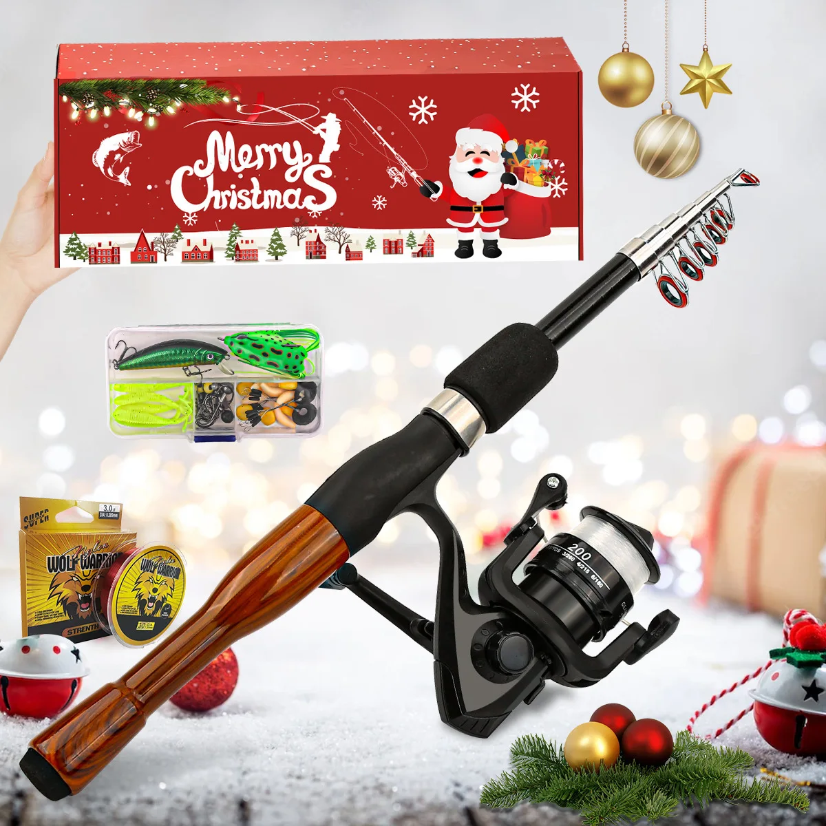 

Набор для рыбалки на открытом воздухе: удилище и приманки, трансграничная поставка, подарочный комплект рыболовных снастей, без бренда, производство Китай, 0-200 юаней