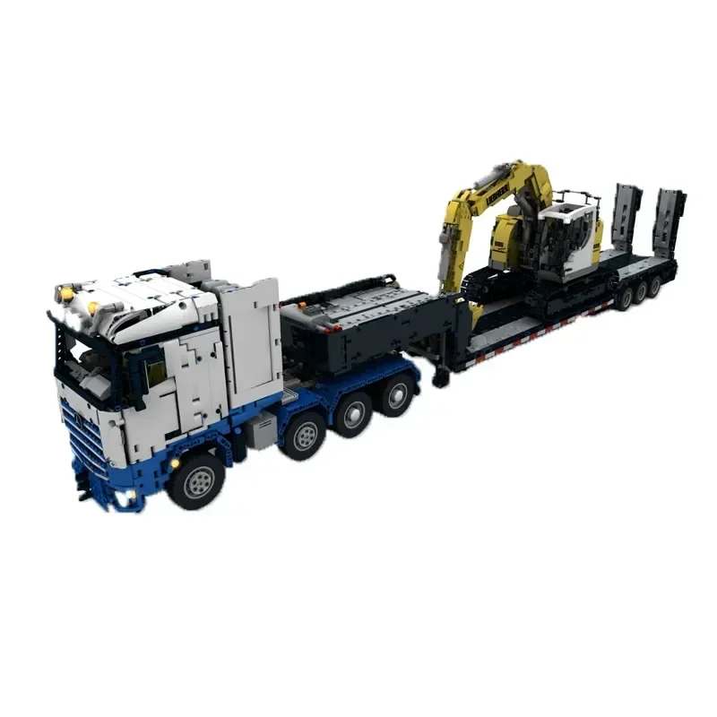 Building Block MOC-7790 Heavy-duty Trailer Head Parts 2890PCS Electric Remote Control Assembly Adult and Children's Toy Gift