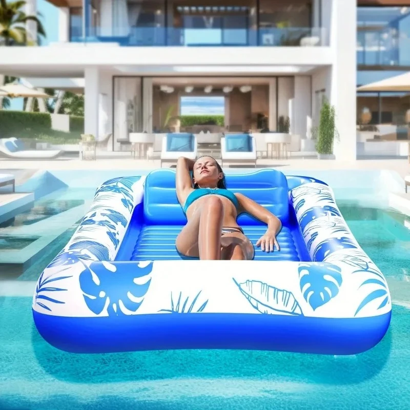 Portable PVC Inflatable Air Mattress Large Floating Pool Lounger Tanning Party Swim Ring  Outdoor Summer