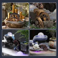Dia3.5-15CM Fountain Wheel Water/Wind Drive Running Wheel Ornaments Pond Rockery