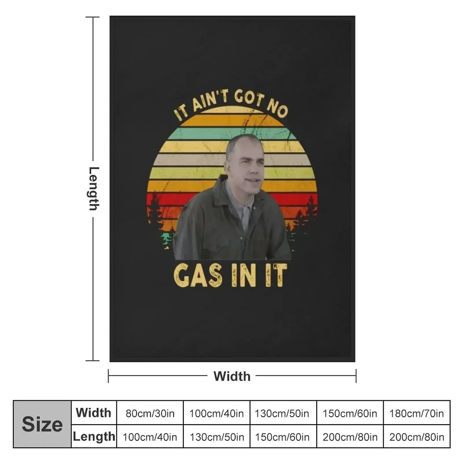 It Ain t Got No Gas in It Sling Blade Vintage Throw Blanket couch cozy soft plush fuzzy picnic outdoor blanket