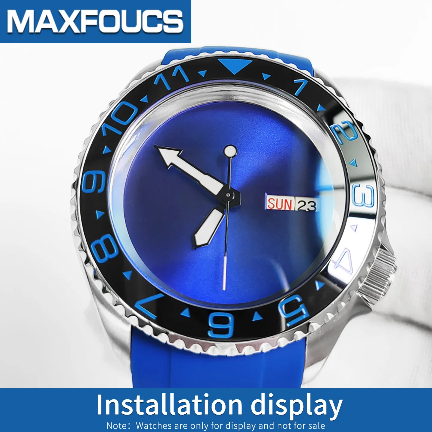 Schräge Keramik-Lünetteneinlage 38x30,6mm MOD SKX007 SKX Divers Passend für 31,5x30,5mm Kristallglas Schwarzes Uhrenzubehör – Detail 9