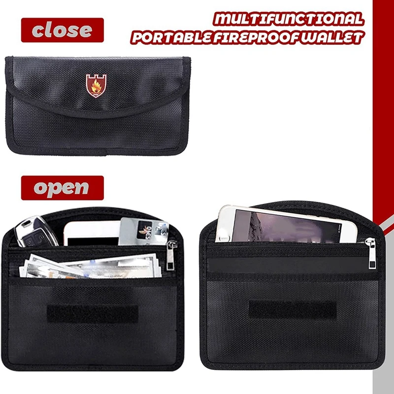 Fireproof File Organizer Bags,Fireproof And Waterproof Document Box With Money Bag, Fireproof Safe Bag With Lock