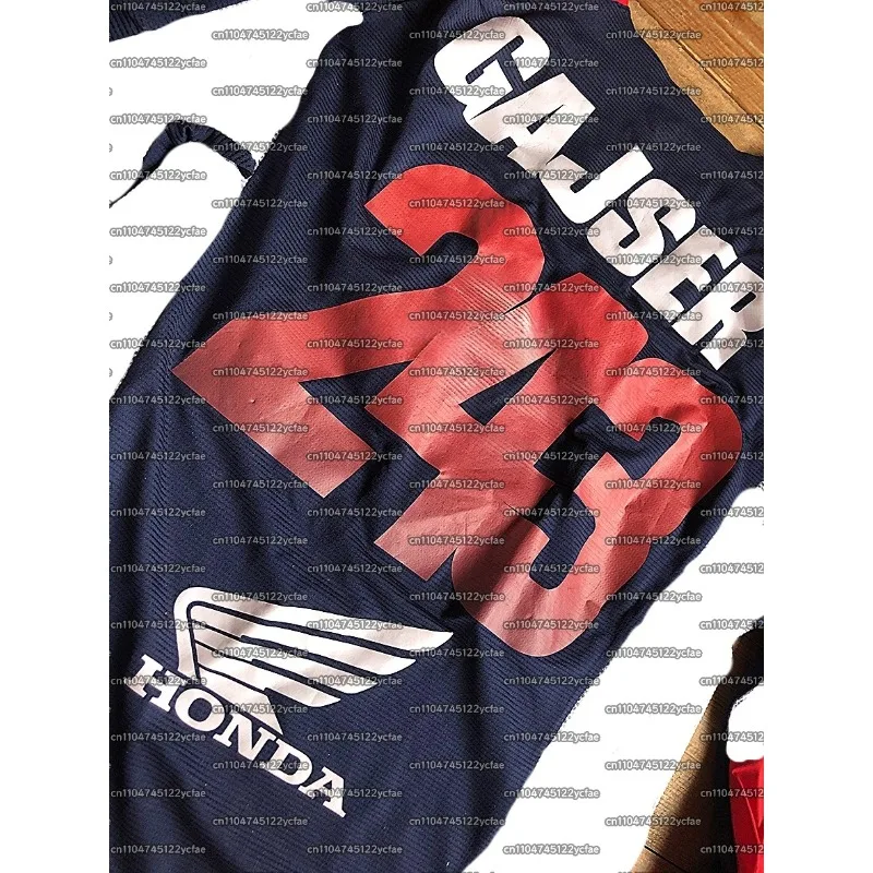 

HONDA # 243 GAJSER, осенняя классическая ретро рубашка для мотокросса, мужская дышащая, быстросохнущая, модная, повседневная, спортивная, с длинным рукавом