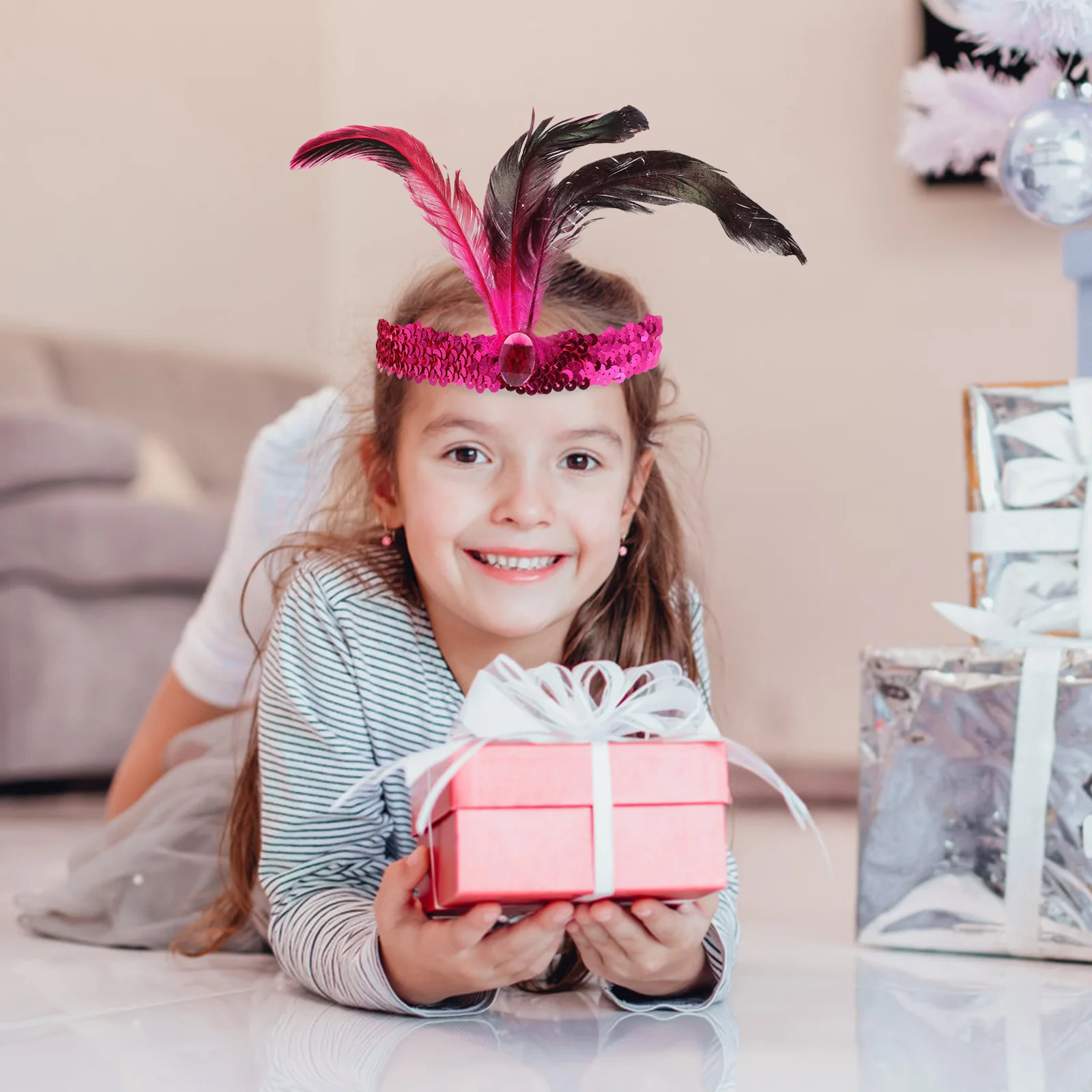 

5Pcs Headbands Vintage Flapper Headpiece for 1920S Dance Party Costume Hair Accessories Retro Plumage Party Favor