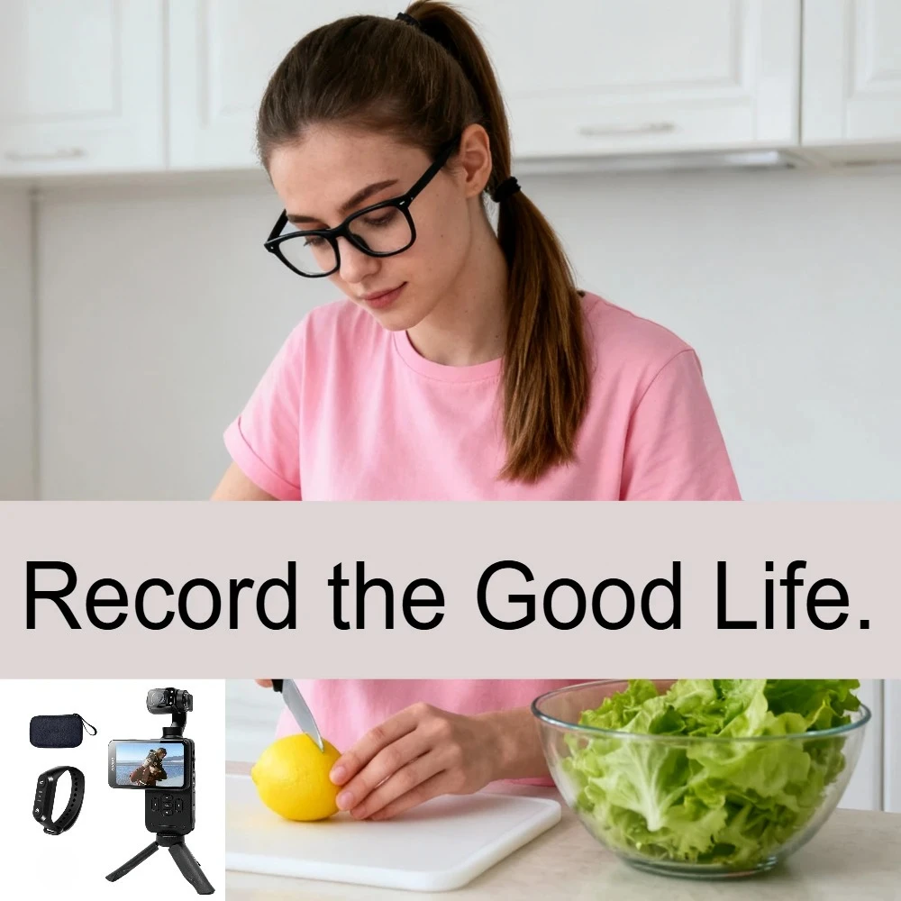 3-Axis Gimbal Stabilization Face Tracking Handheld Pocket Digital Camera 5K Camcorder for Vlog Videos with Remote Control