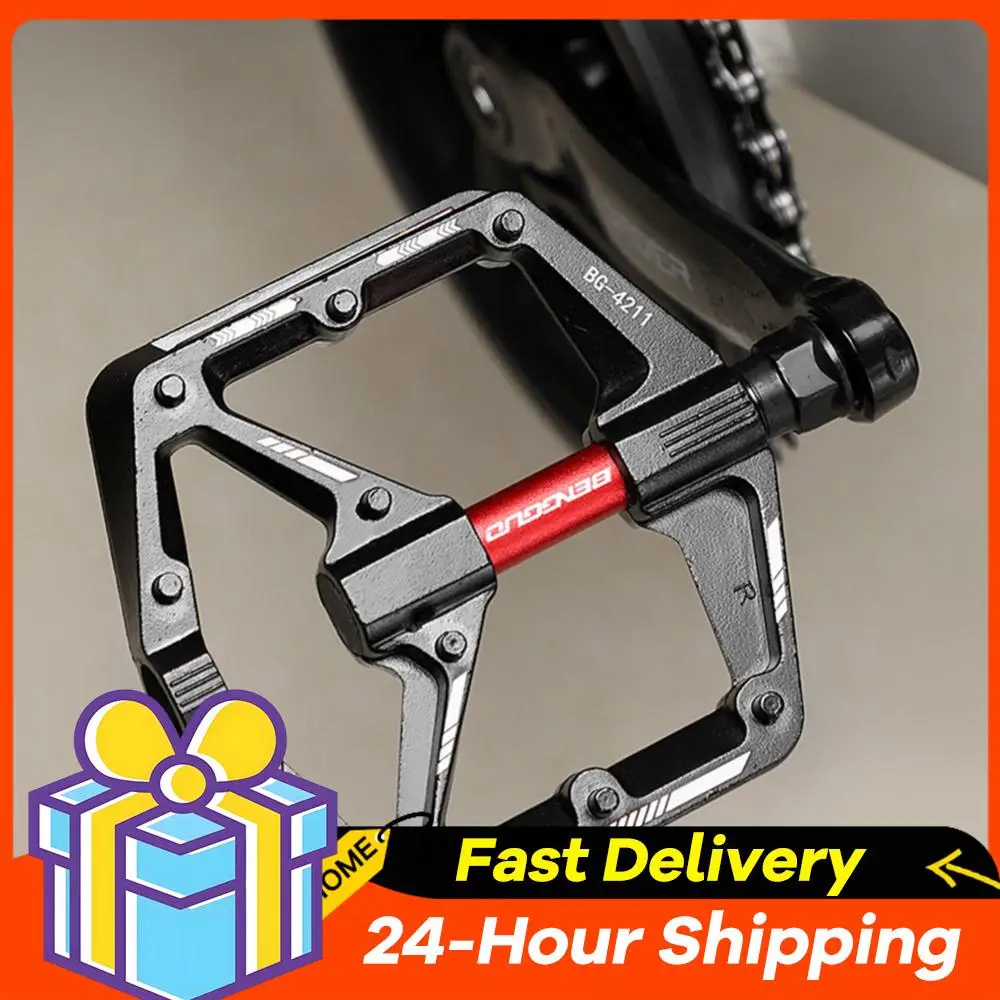 

Велосипедные педали Double DU Bearing с отражателями, плоские, из алюминиевого сплава, для безопасной езды ночью