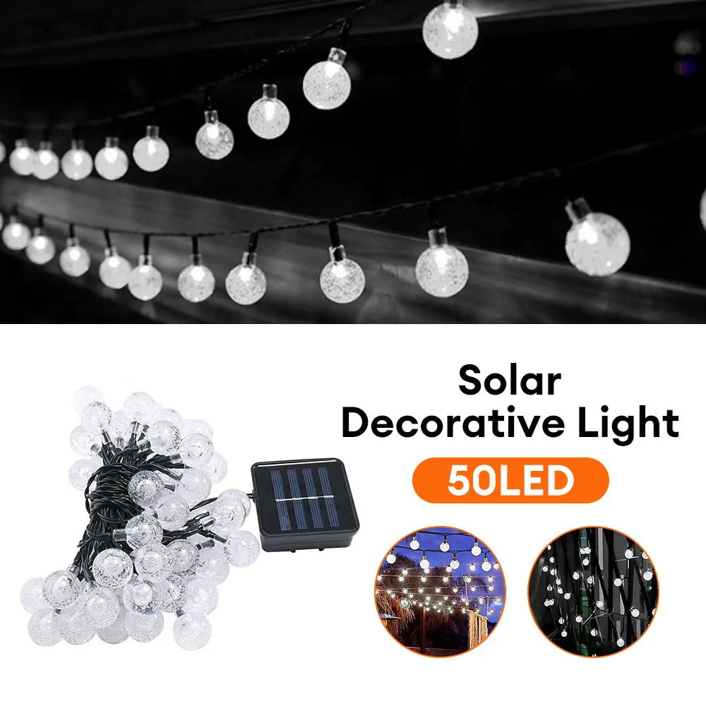 

50 LED String Light Outdoor Solar Fairy Lights Waterproof Christmas Decoration Wedding Lamp Garden