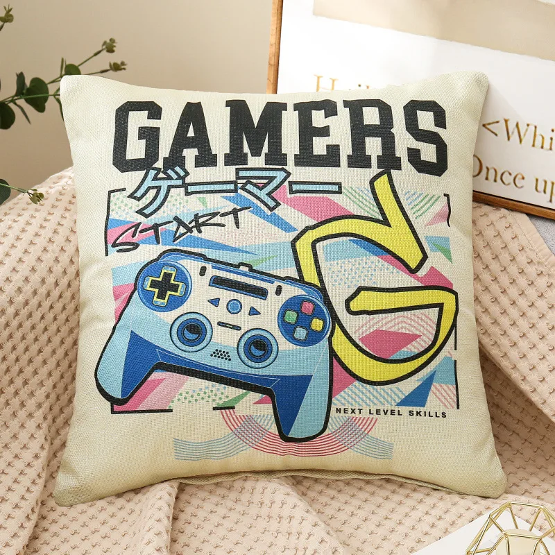 Game GamePad Pillow Case Video Controller Pillow case Sofa Bed for Boys Men Girl Room Aesthetics Home Decor 45x45 Cushion Cover