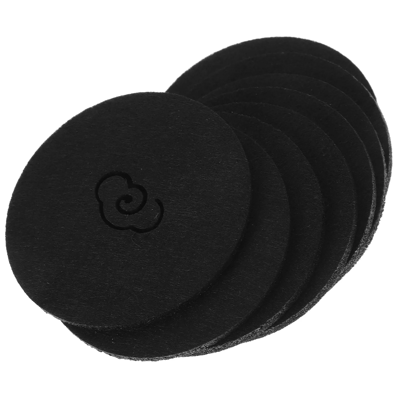 

8Pcs Felt Cup Mats Black Heat Resistant Coasters Tea Coffee Mug Pads Table Protector Drink Pads Cup Mat Drink Pad