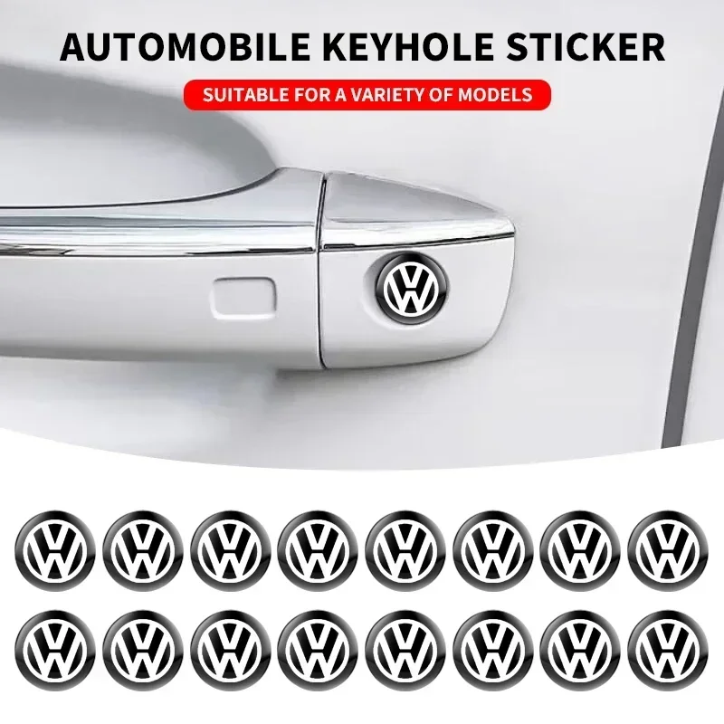 2/5/10Pcs Car styling Lock Keyhole Stickers Decoration Protection For Volkswagen Land Rover Hyundai BMW Mercedes Benz Alfa Romeo