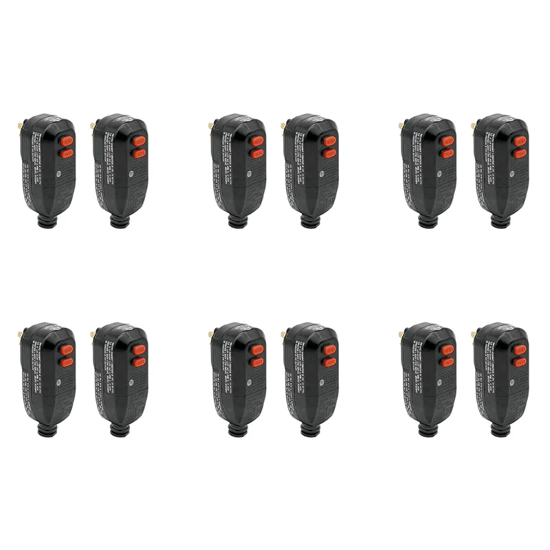 

US Plug,12Pcs GFCI Plug Replacement 3 Prong,Auto Reset 15Amp Listed Ground Fault Circuit Interrupter Adapter Replacement-PZZW