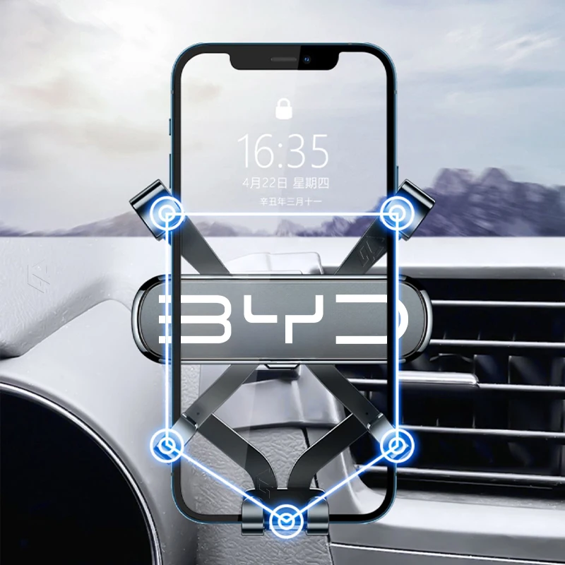Phone Holde Car For BYD ATTO3 2022-2024 Mobile Support Special Fixed Bracket GPS Base Mount Stand Interior Accessories