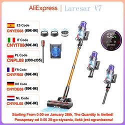 Laresar V7 500W 50000PA Suction Power Cordless Vacuum Cleaner Handheld smart Home appliance Removable Battery Dust Cup