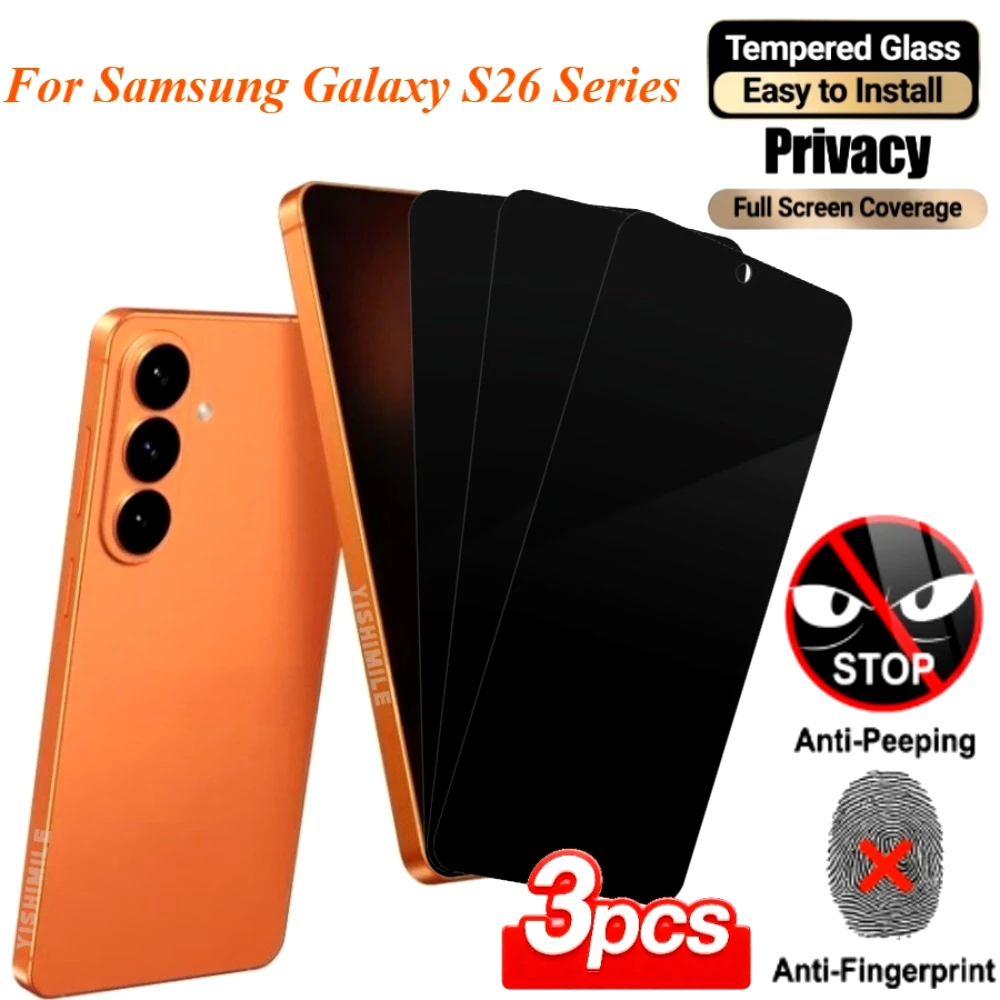 

3Pcs Anti Spy Screen Protector for Samsung Galaxy S26 S25 S24 Ultra S23 S22 S21 Plus S25 S24 S23 FE Anti-Scratch Tempered Glass