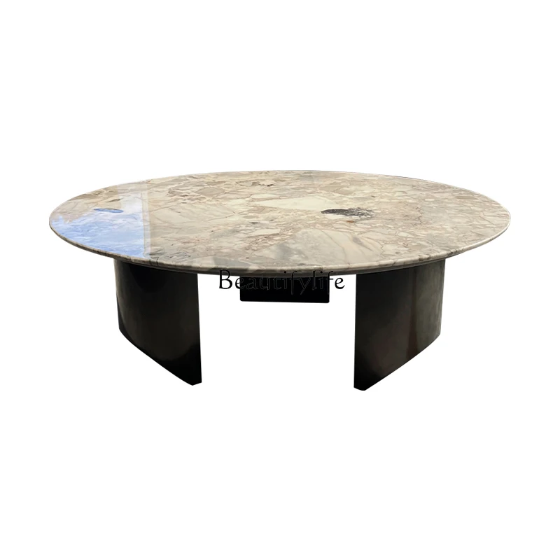 

5Natural marble coffee table modern light luxury simple tea table household small apartment