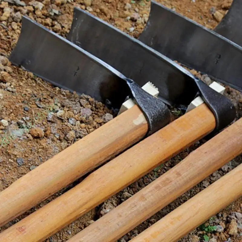 Heavy Duty Manganese Steel Garden Hoe Thickened Farming Hoe Professional Agricultural Digging Weeding Hand Garden Tool