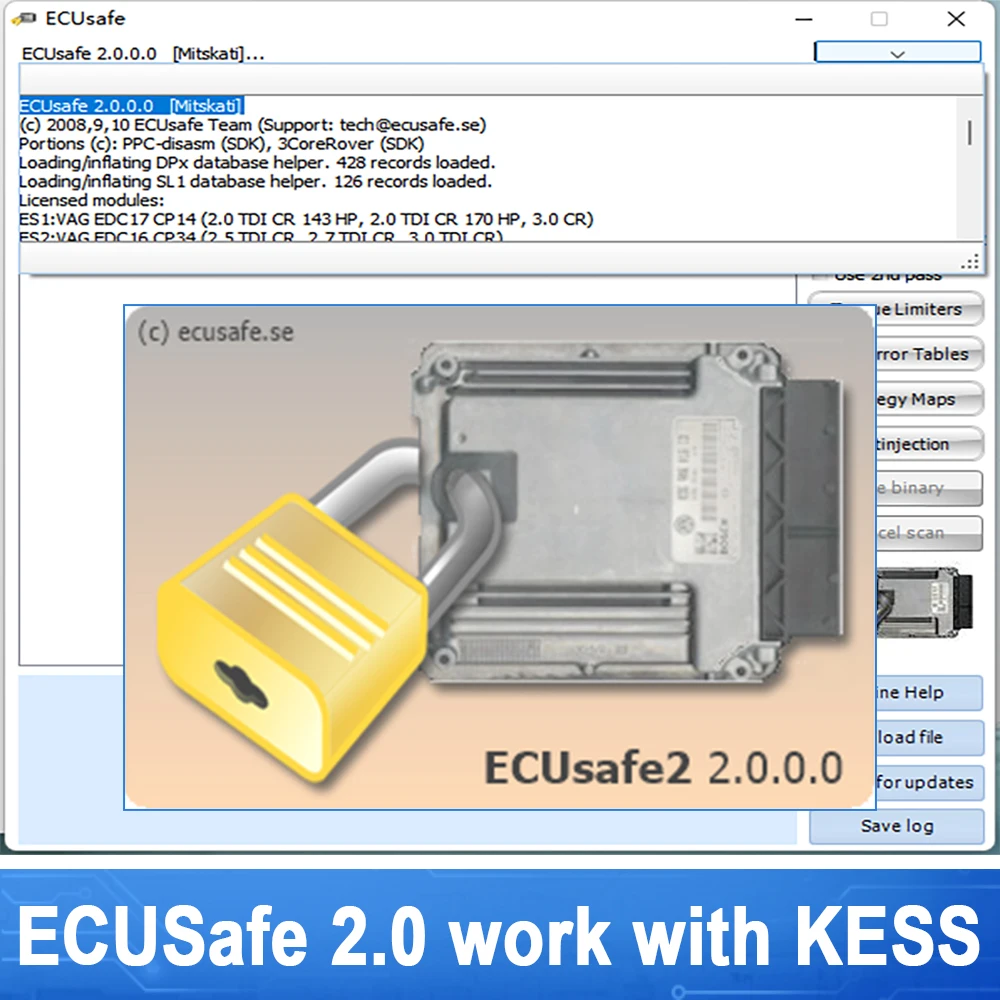 ECU-Safe 2.0 ECUSafe V2 ECU ECM 2.0 Diagnostic Tool CD DVD Software For Car and Trucks write new program into ECU work with KESS