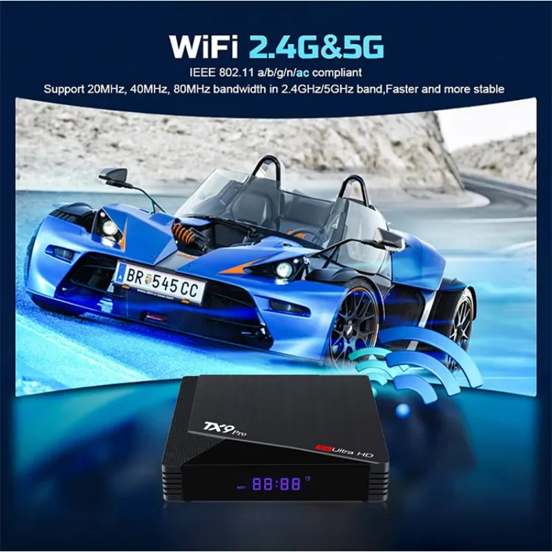 Cheap Good Quality TX9 Pro Android 10.0 Set Top Box 4K HD Dual Brand 2.4G 5.8G WiFi Media Player AIIwinner H313 Smart TV BOX