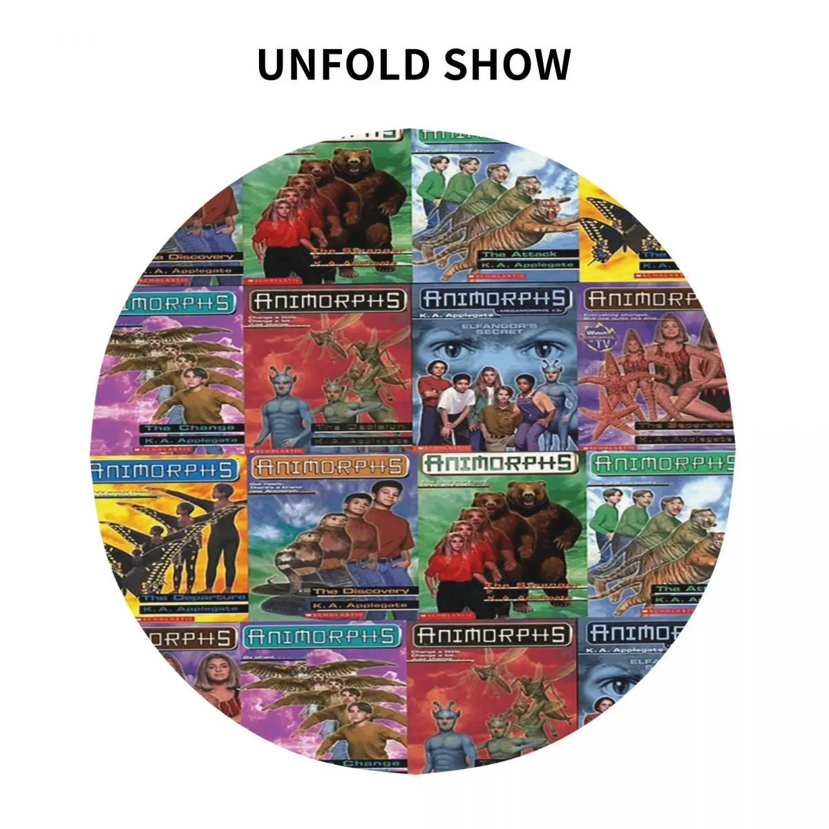 أغطية كتب Animorphs مفرش طاولة مستدير مقاوم للماء مفرش طاولة مقاوم للزيت لأحداث المطبخ غطاء طاولة الطعام 60 بوصة
