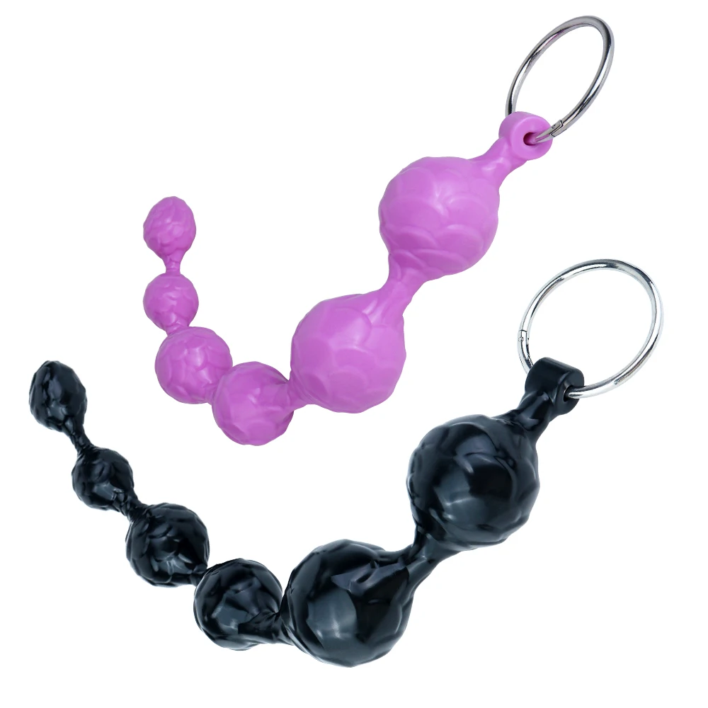 NNSX Long Anal Beads Butt Plug Soft Liquid Silicone Prostate Massager Large Egg Anal Plug BDSM Adult Toy for Gay Couples view 2