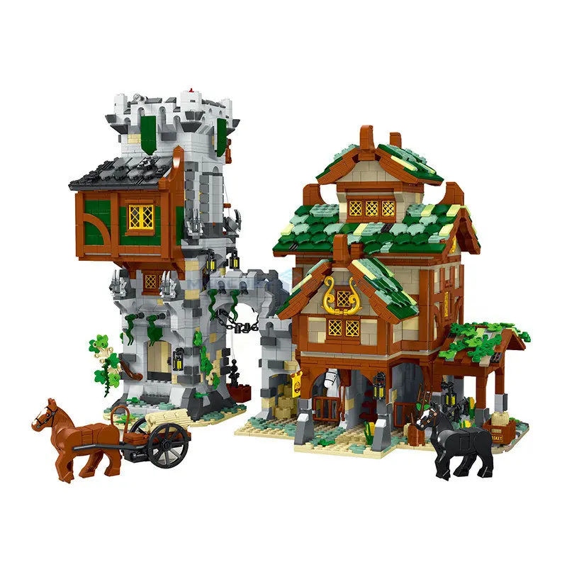 

Guard Tower Model Medieval Series Retro Building MOC 033001 Blocks Bricks Modular Creative Architecture Toy Set Gift Children